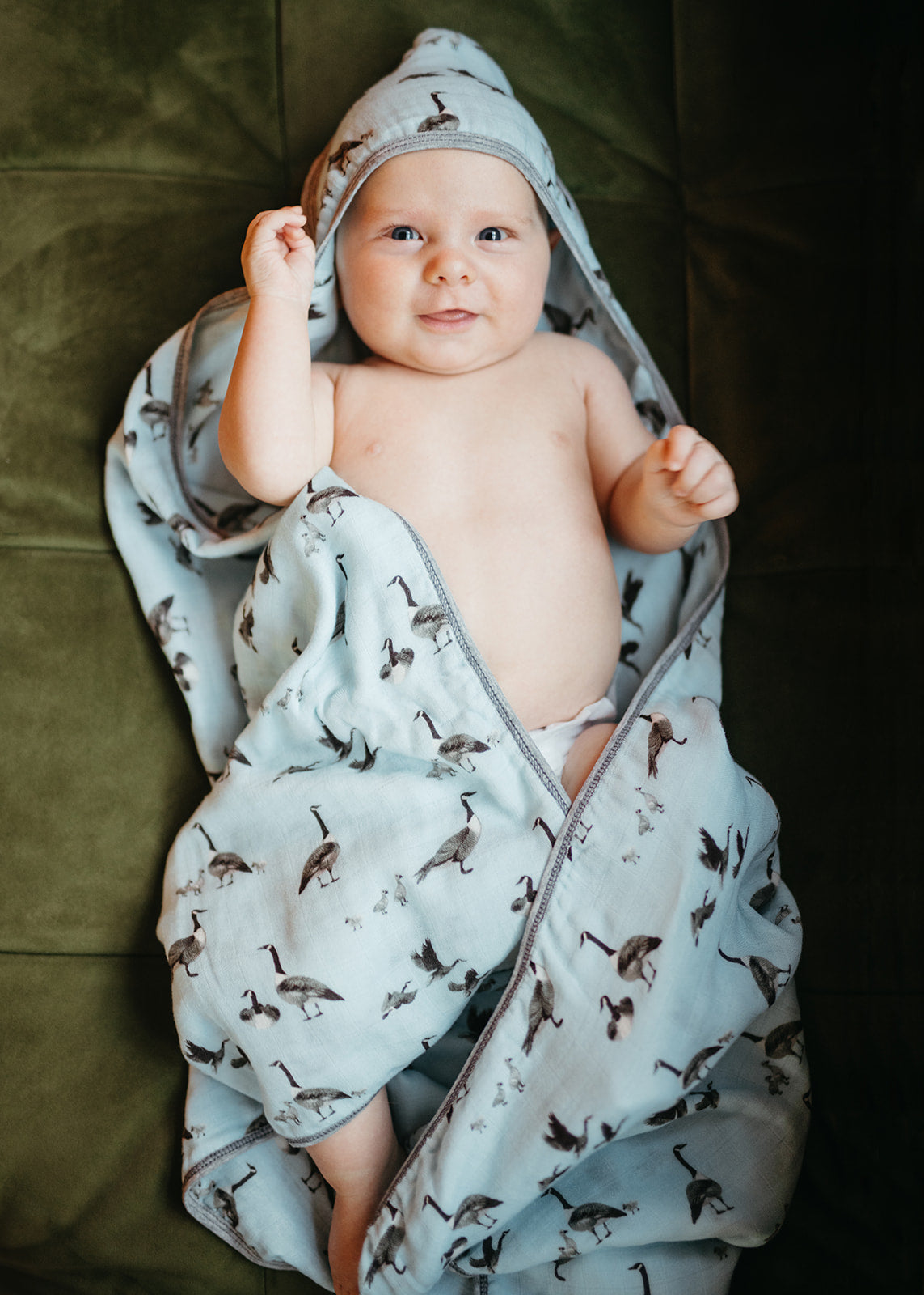 Strawberry Organic Hooded Swaddle Blanket