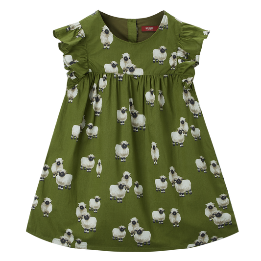 Valais Sheep Butterfly Ruffle Dress