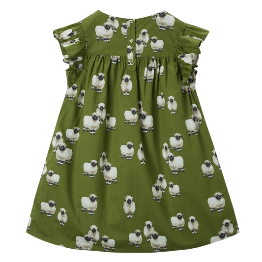 Valais Sheep Butterfly Ruffle Dress