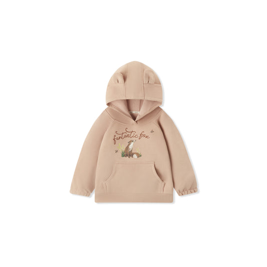 Dusty Rose Bear Ear Hoodie