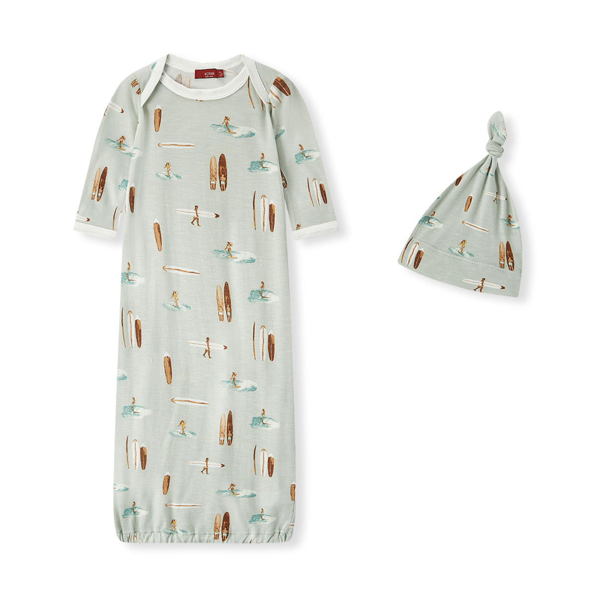 71144-vintage-surf-bamboo-newborn-gown-hat-set