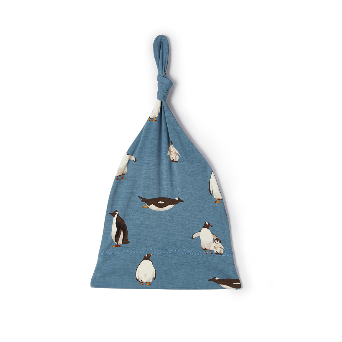 Penguin Luxe Stretch Newborn Gown & Hat Set