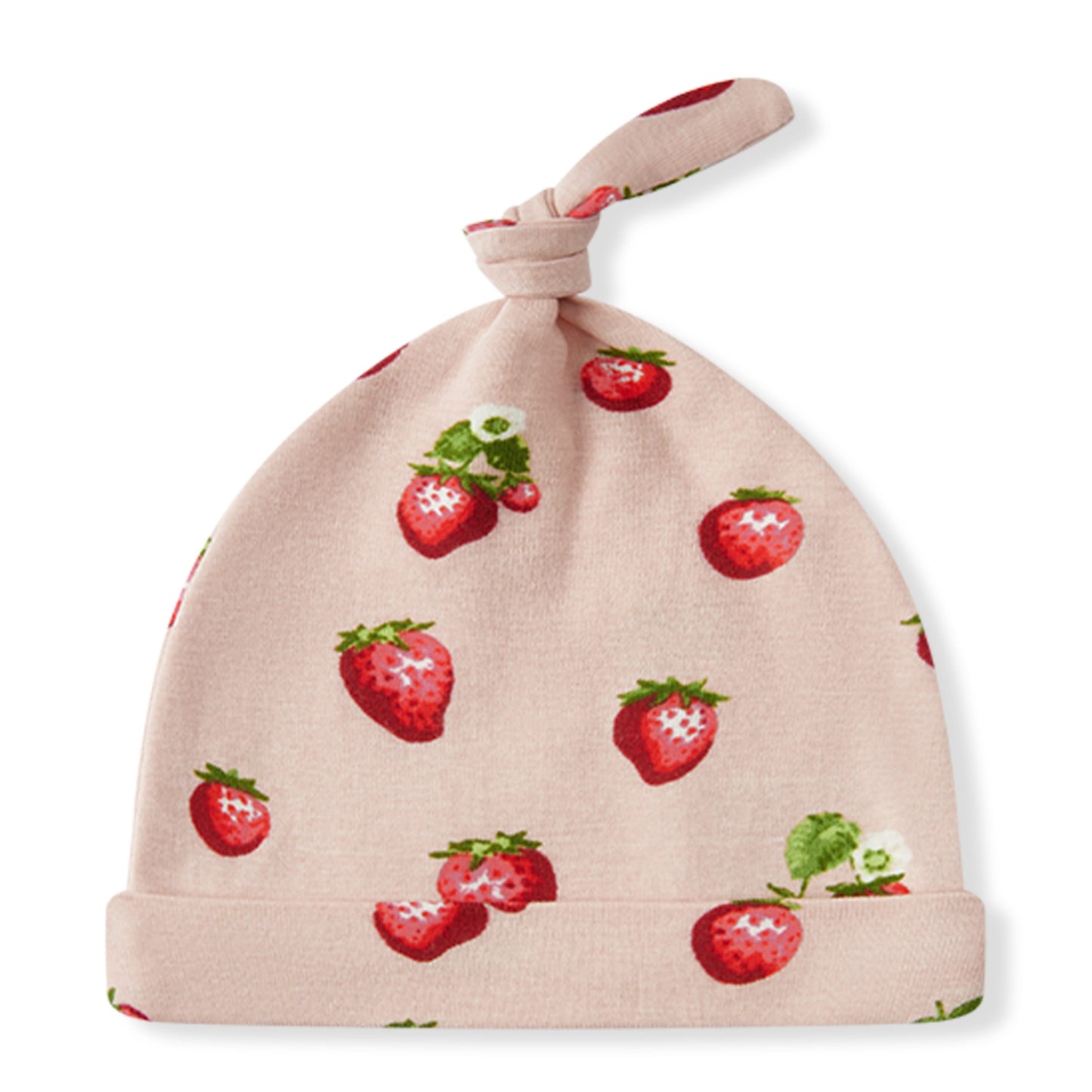 Strawberry Organic Cotton Newborn Gown & Hat Set