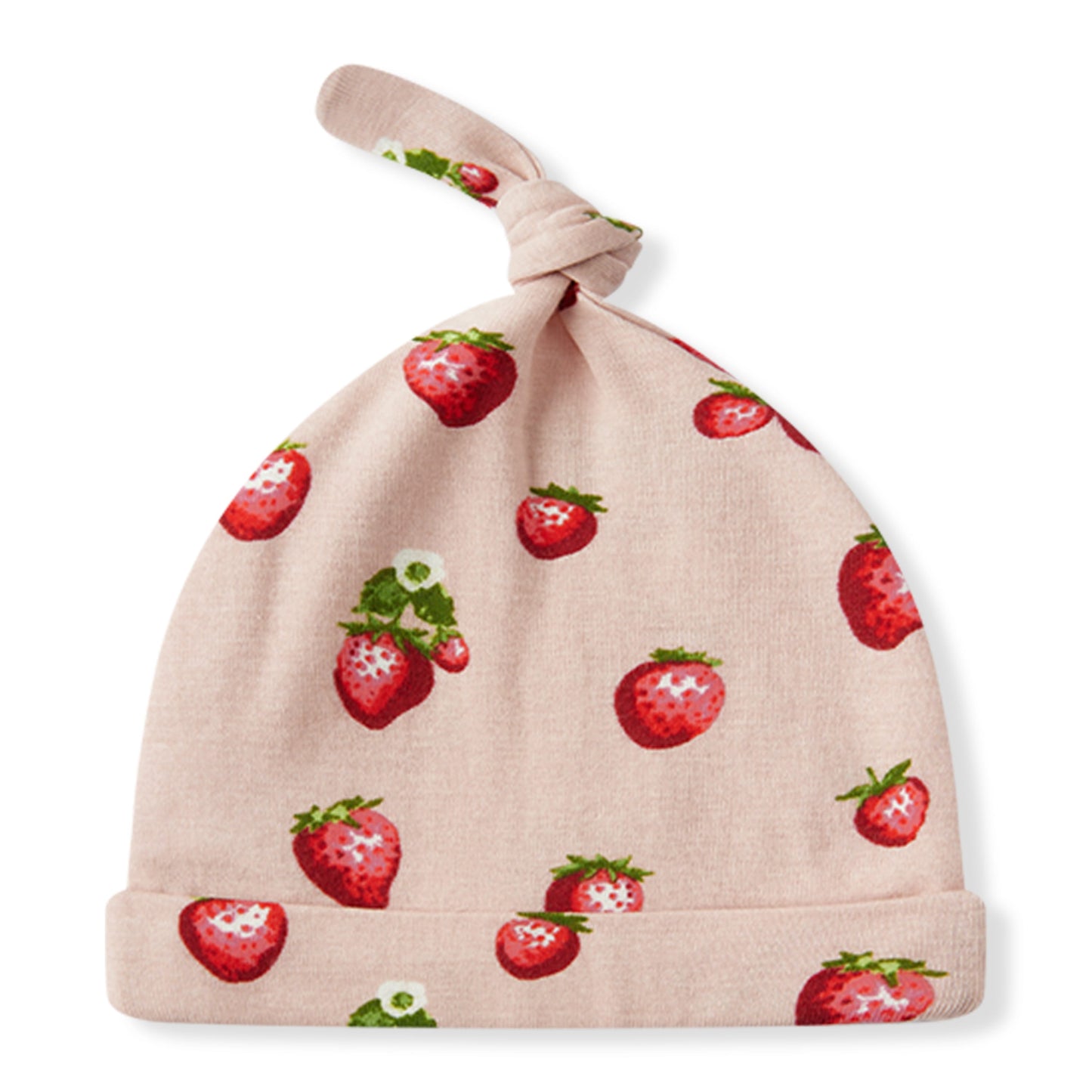 Strawberry Organic Cotton Newborn Gown & Hat Set