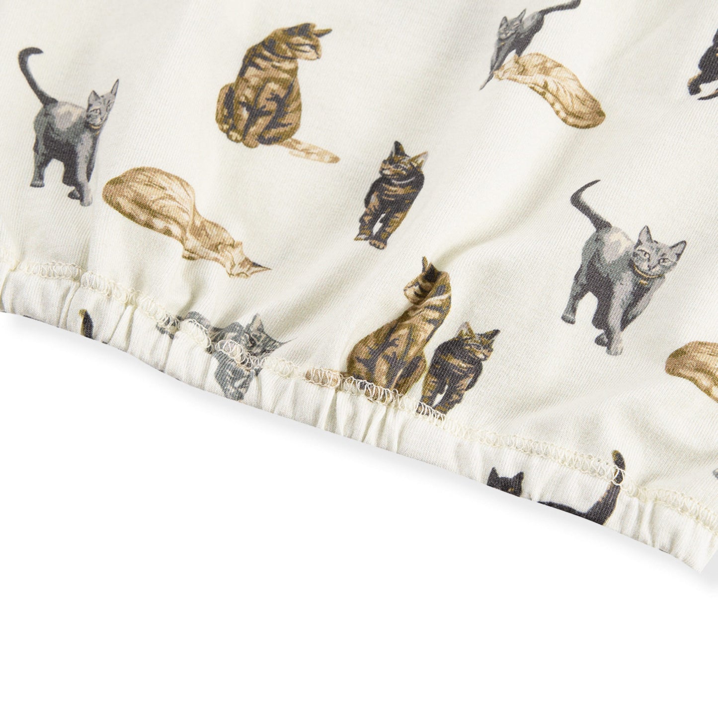 Cat Cotton Stretch Newborn Gown & Hat Set