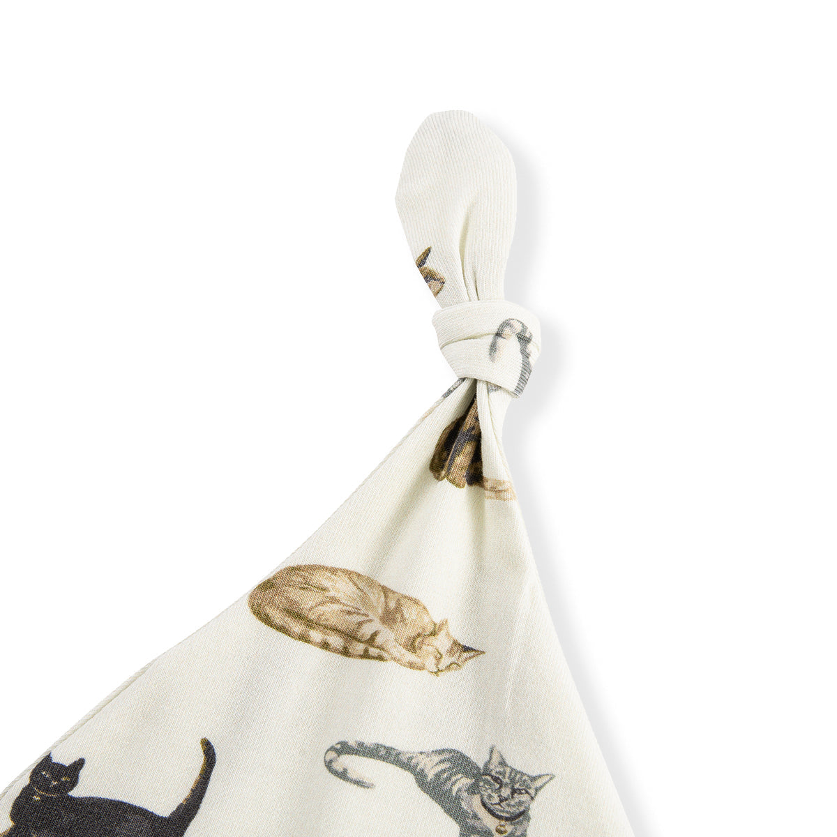 Cat Cotton Stretch Newborn Gown & Hat Set