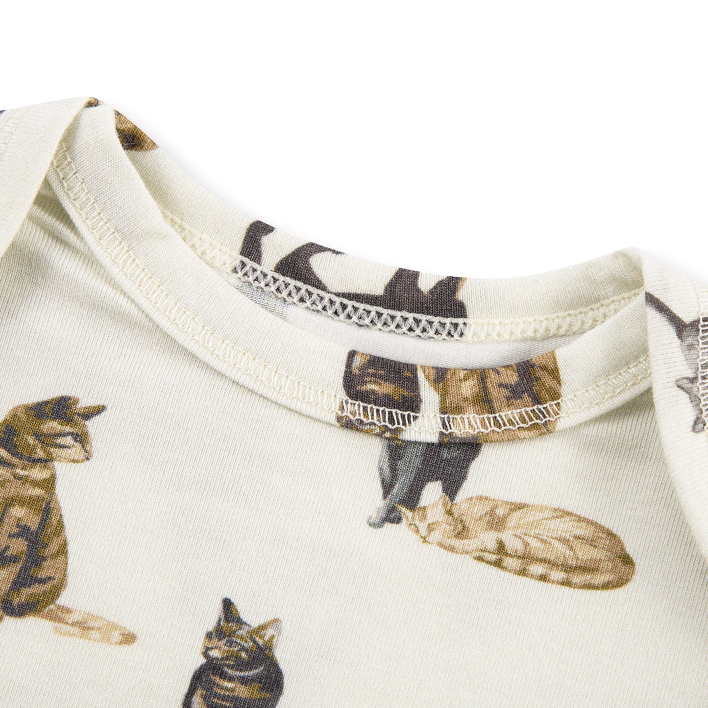Cat Cotton Stretch Newborn Gown & Hat Set