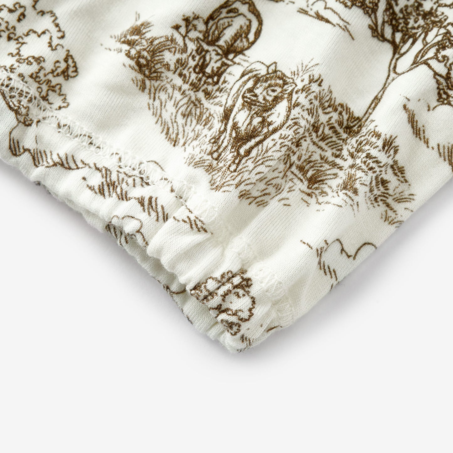Country Toile Luxe Stretch Newborn Gown & Hat Set