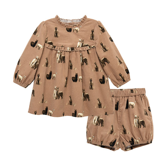 Alpaca Corduroy Dress & Bloomer