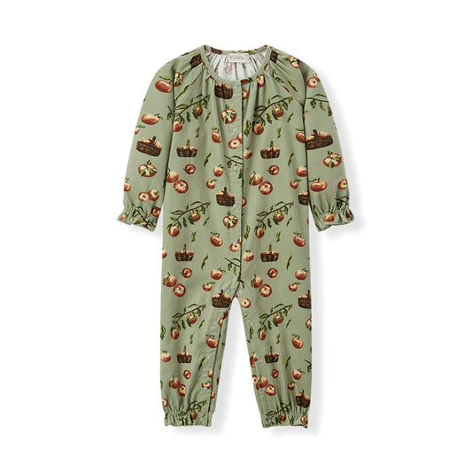 Apple Orchard Corduroy Ruffle Snap Jumper