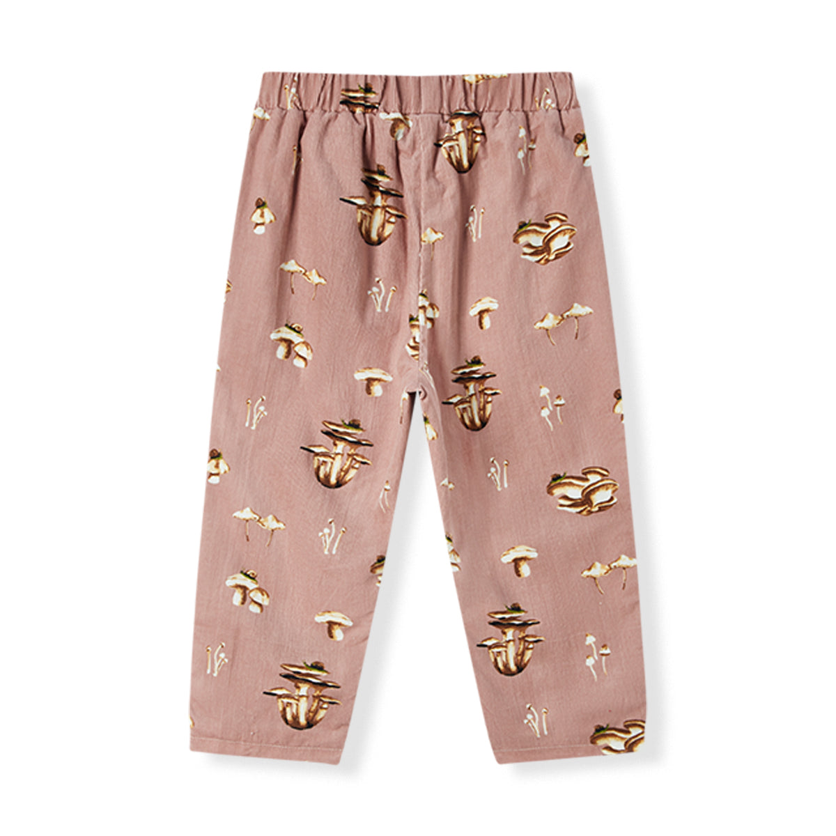 Milkbarn Kids Cotton Corduroy Casual Pants baby Apparel Bottoms in Mushroom fabric Front