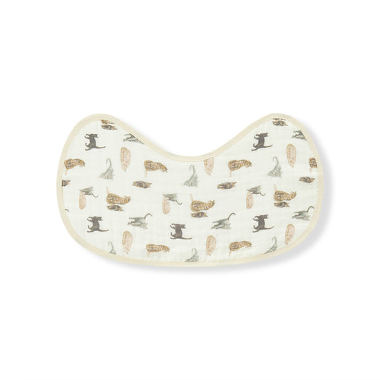 Cat Contour Four Layer Burp Cloth