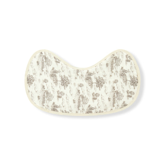 Country Toile Contour Four Layer Burp Cloth