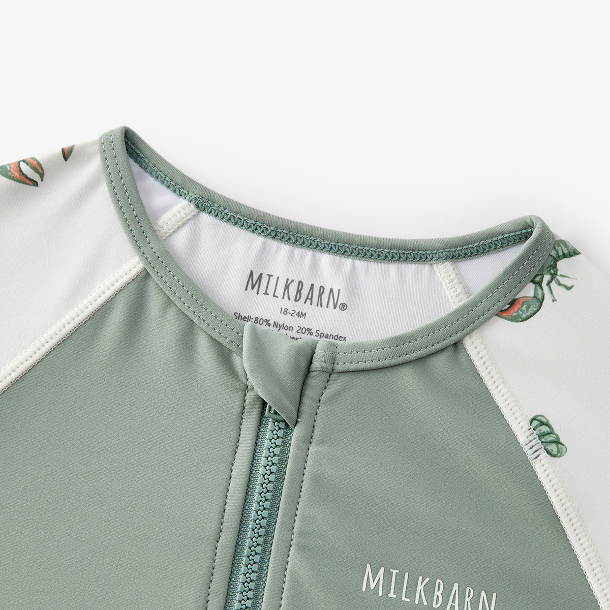 Mint Lobster Zipper Top & Swim Trunks – MILKBARN