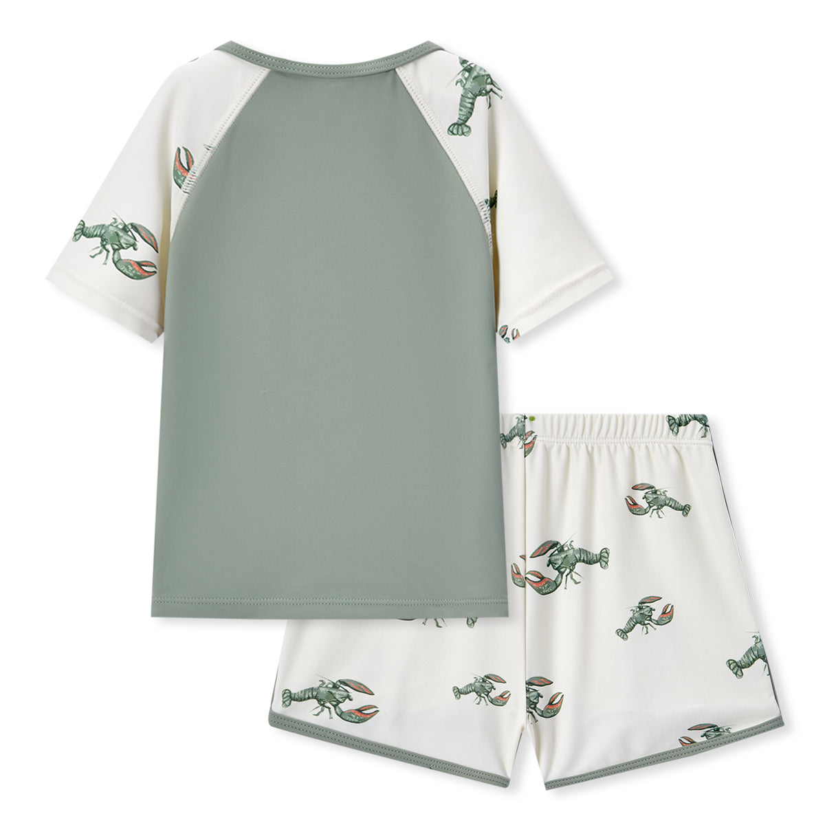 Mint Lobster Zipper Top & Swim Trunks – MILKBARN