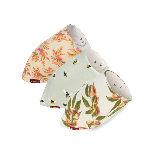 Kerchief Bib 3-Pack: Garden