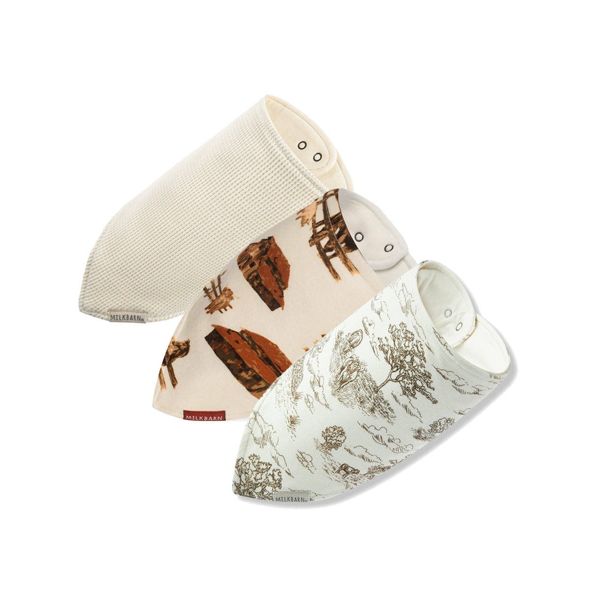 Kerchief Bib 3-Pack: On the Farm