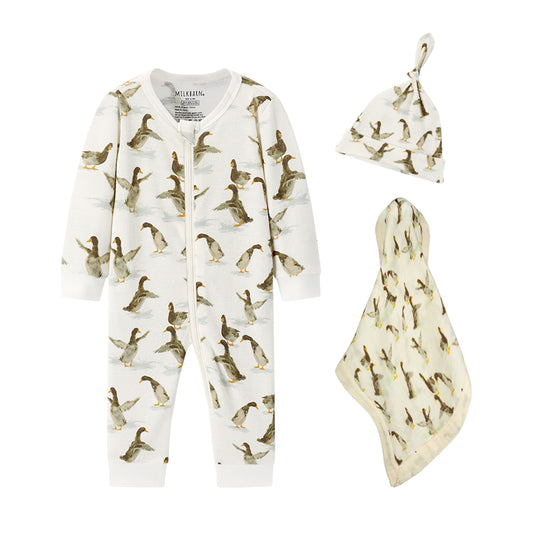 Sweet Dreams Zipper Pajama Bundle: Duck