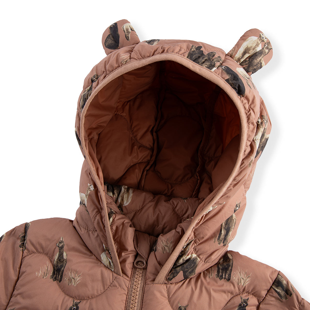 Alpaca Lightweight Down Hooded Jumpsuit