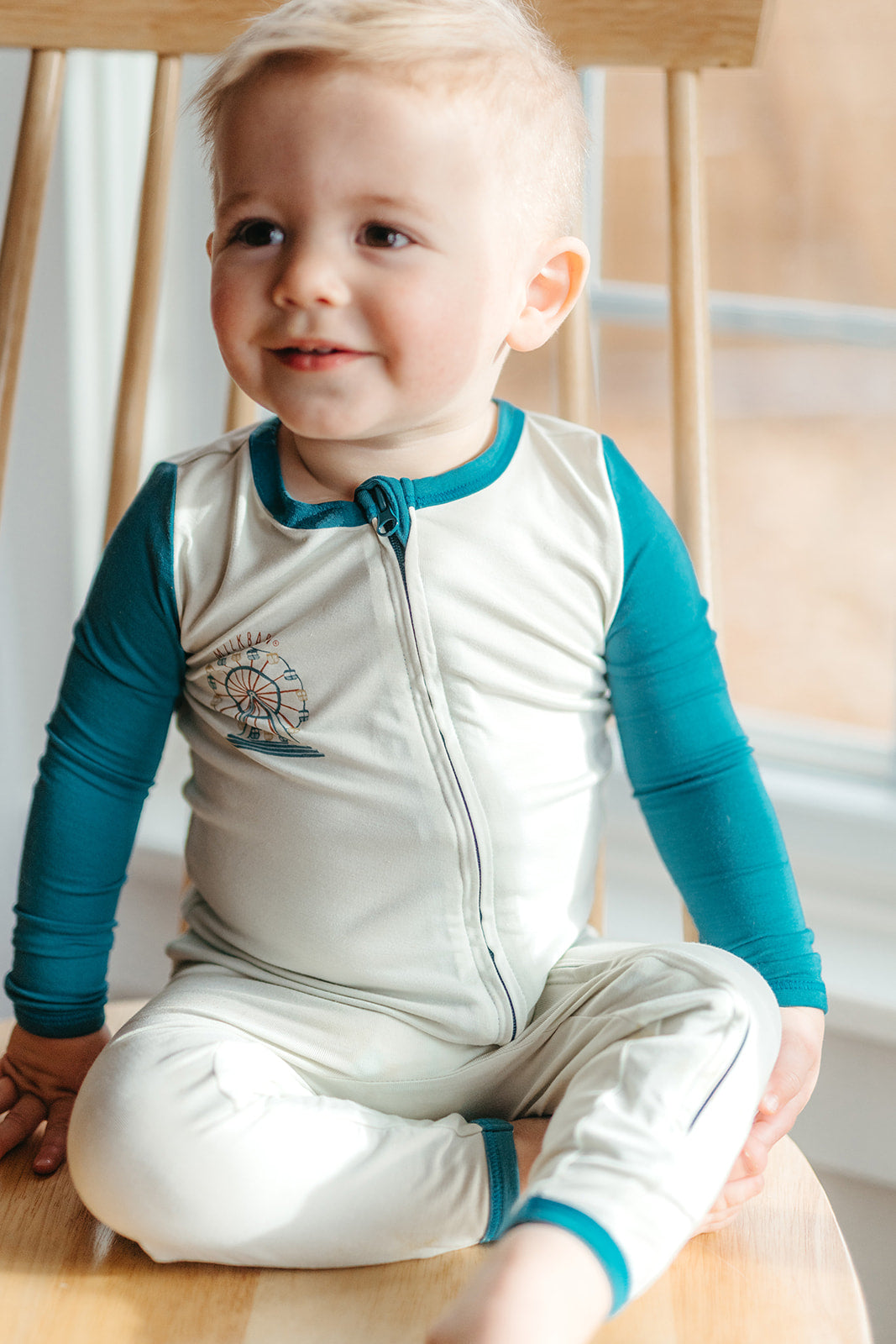 Dream Ocean Bamboo Stretch Sport Zipper Pajama