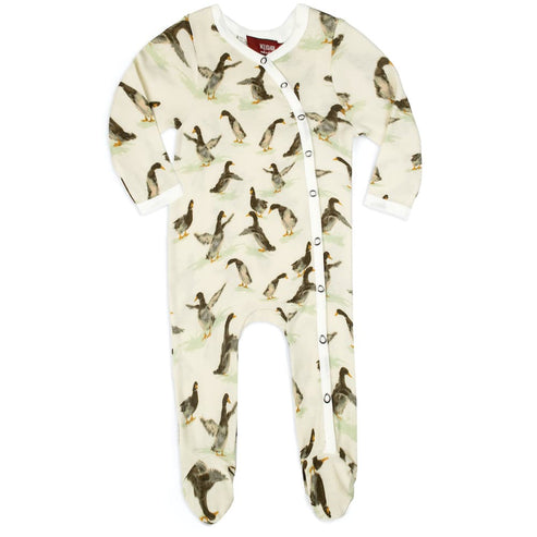 Baby Duck Striped Fake 2pcs Romper