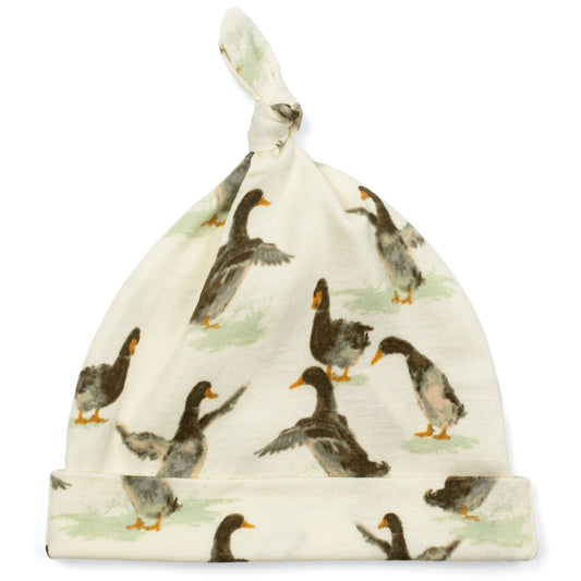 Duck Organic Cotton Knotted Hat by Milkbarn Kids