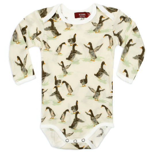 Duck Organic Cotton Long Sleeve One Piece by Milkbarn Kids