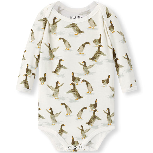 Duck Organic Cotton Long Sleeve One Piece