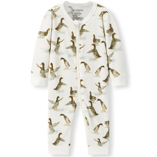 Duck Organic Cotton Zipper Pajama