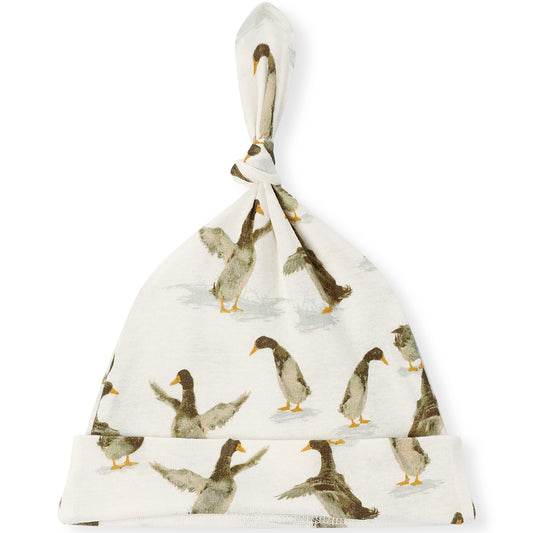 Duck Organic Cotton Knotted Beanie Hat