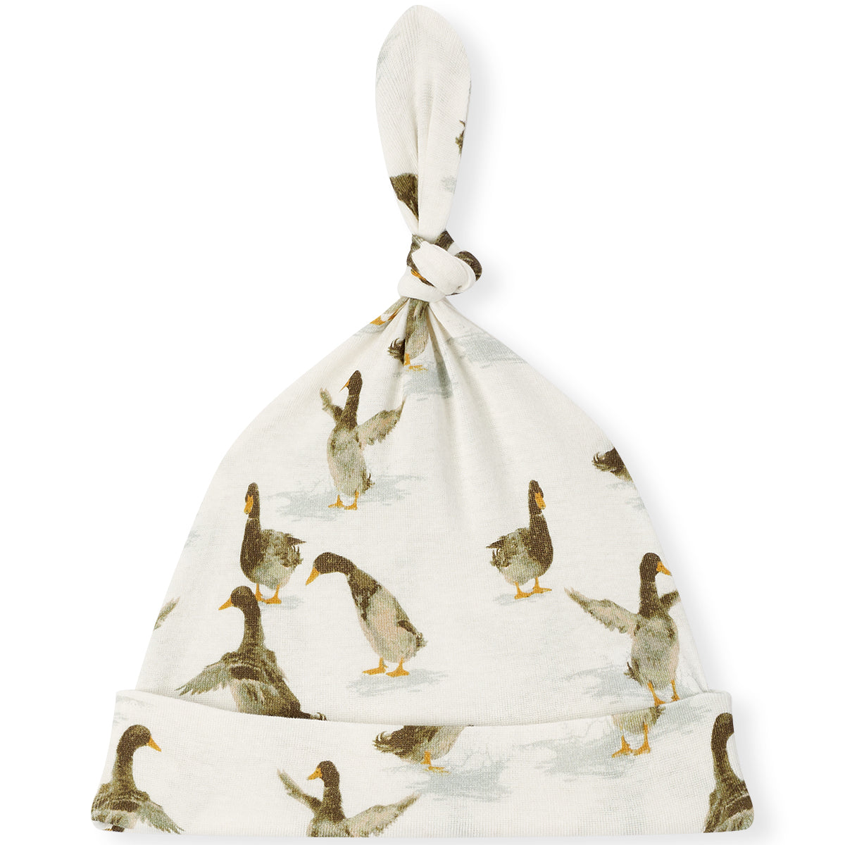 Duck Organic Cotton Knotted Beanie Hat