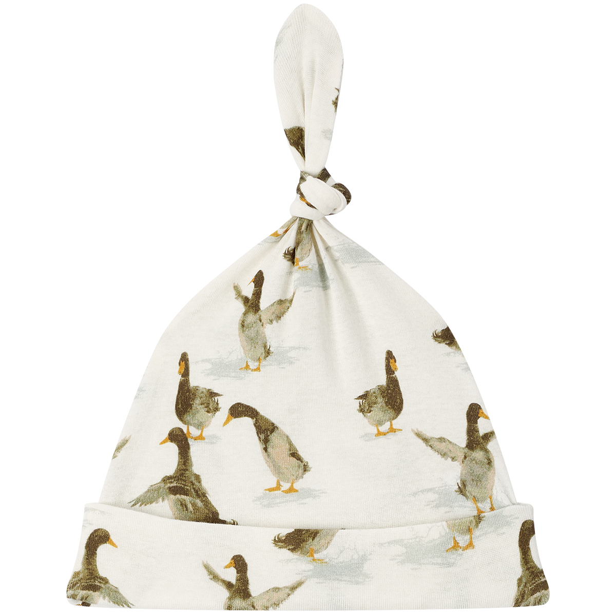 Duck Organic Cotton Knotted Beanie Hat
