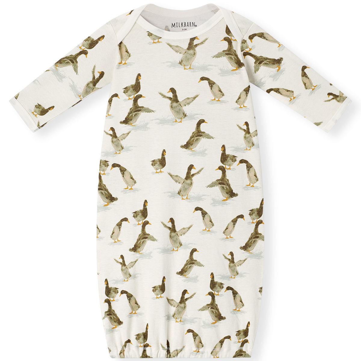 Duck Organic Cotton Newborn Gown & Hat Set