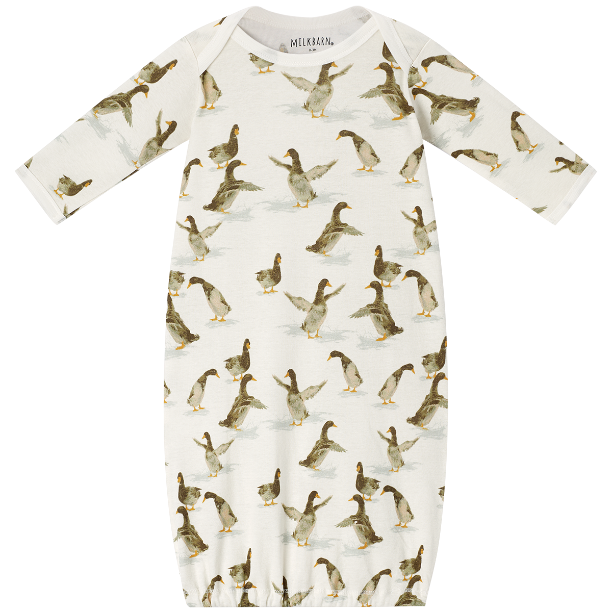 Duck Organic Cotton Newborn Gown & Hat Set