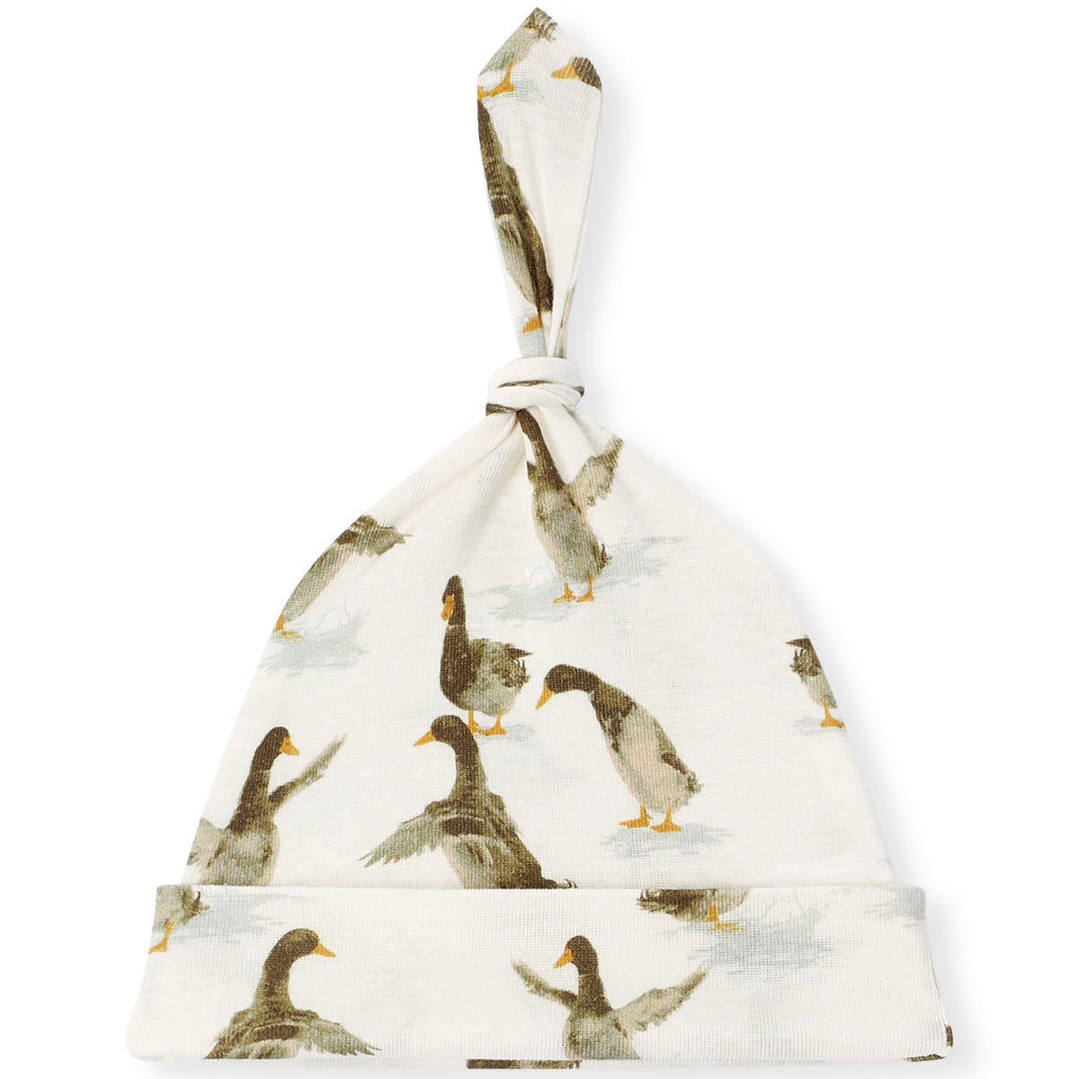 Duck Organic Cotton Newborn Gown & Hat Set