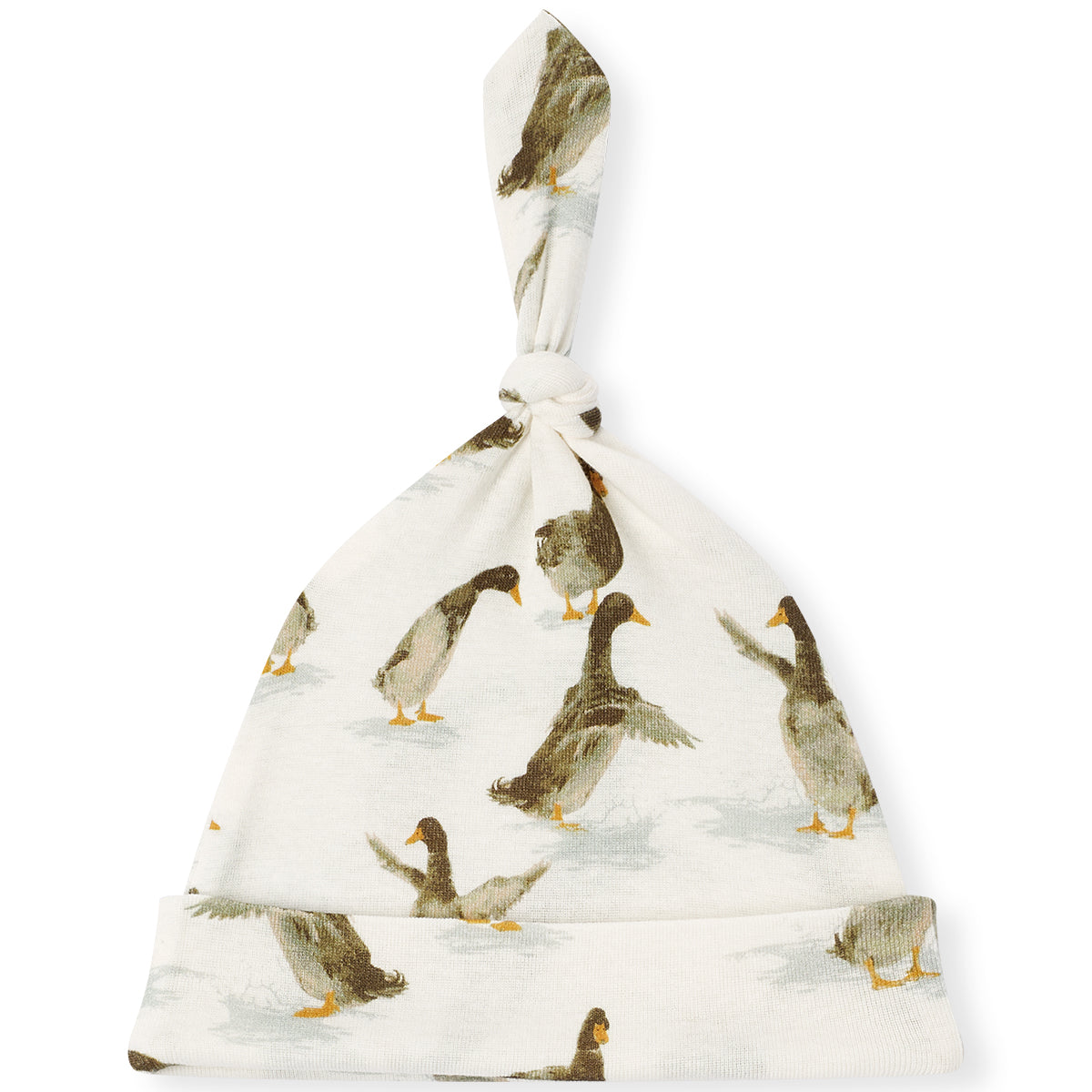 Duck Organic Cotton Newborn Gown & Hat Set