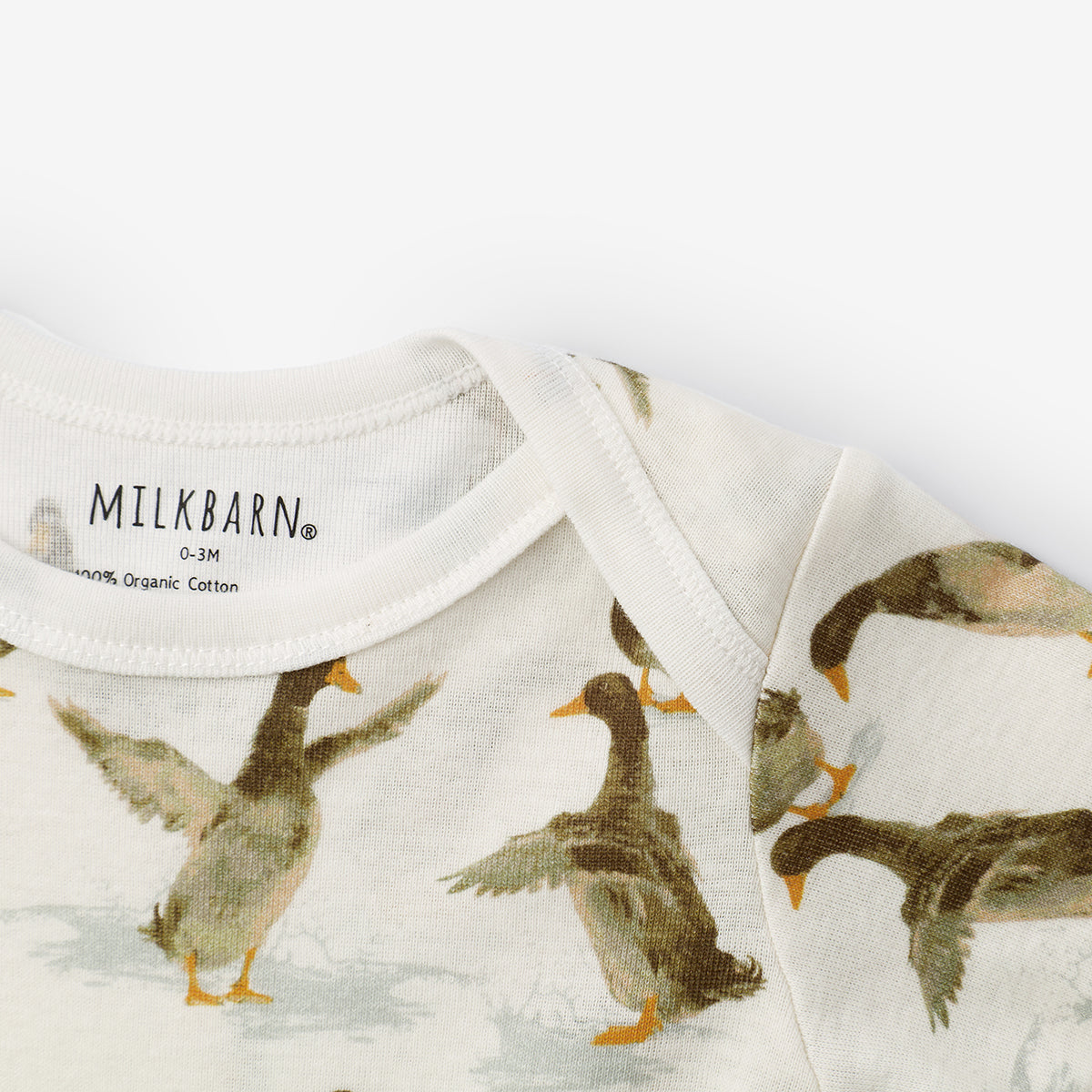 Duck Organic Cotton Newborn Gown & Hat Set