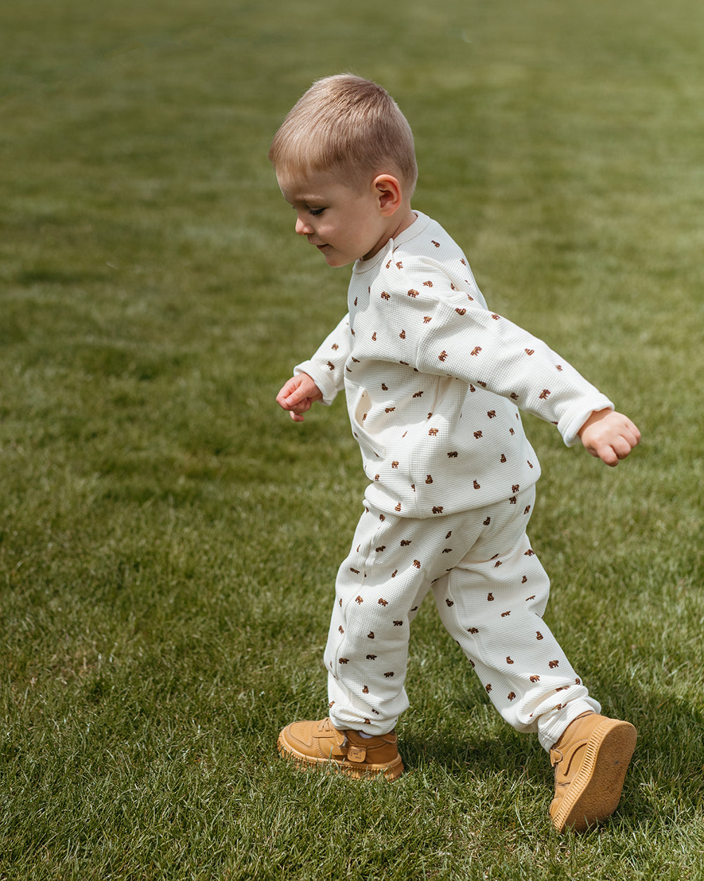 Little Bear Waffle Knit Sweatpants