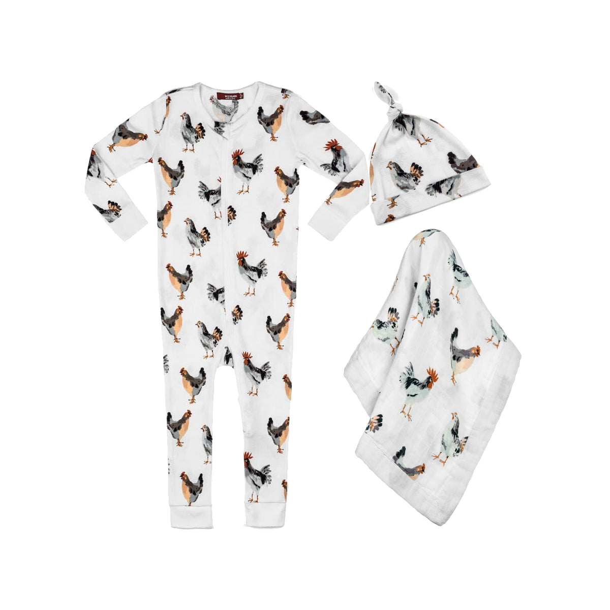 Sweet Dreams Zipper Pajama Bundle: Chicken
