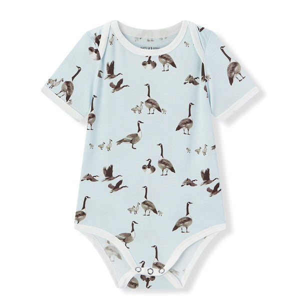 Goose Luxe Stretch Short Sleeve One Piece – MILKBARN