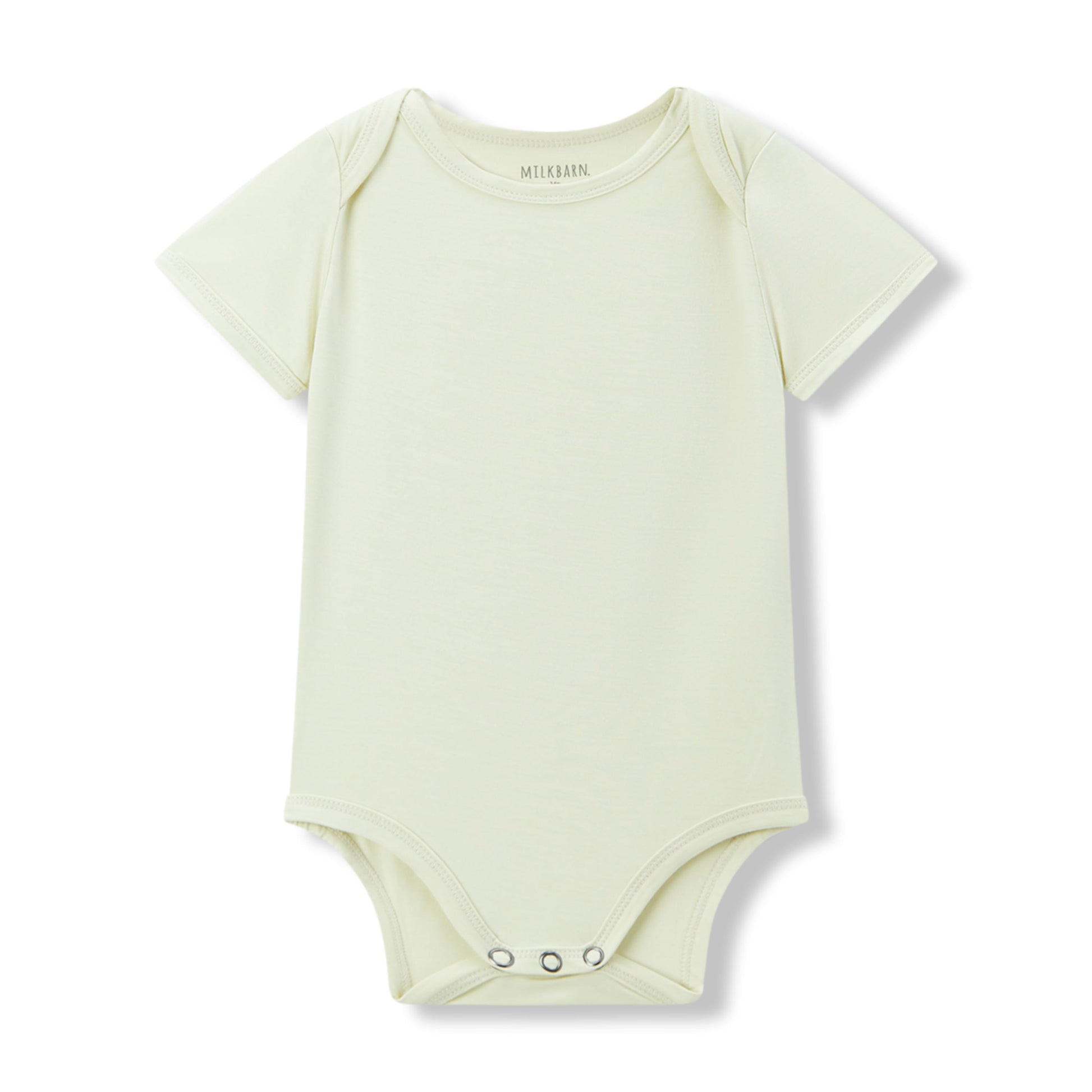Milkbarn baby short sleeve solid light green one piece, soft and stretchy 95% viscose bamboo 5% spandex (Luxe Solid) for infants and toddlers