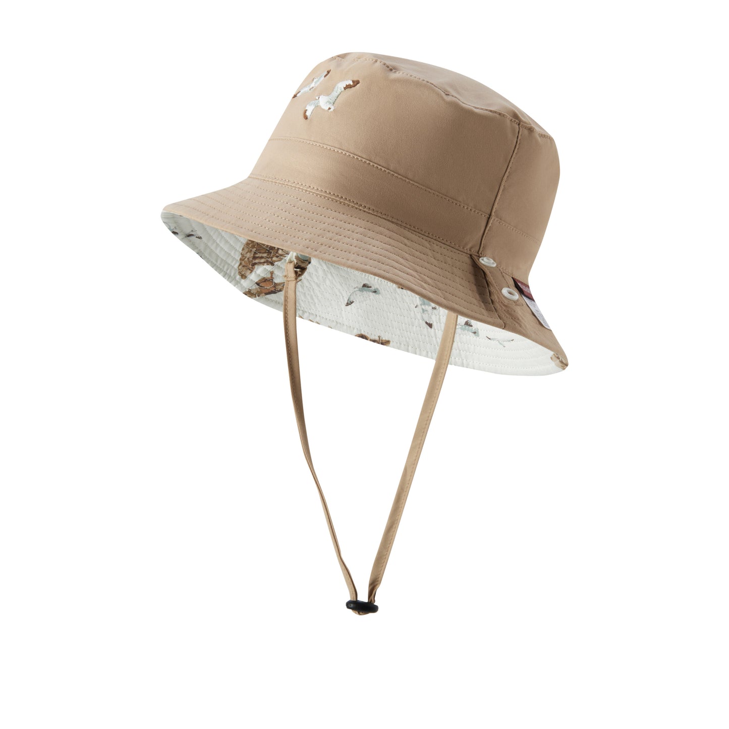 Milkbarn Kids Polyester Sun Bucket Play Hat baby Accessories Hat in Brown fabric Front