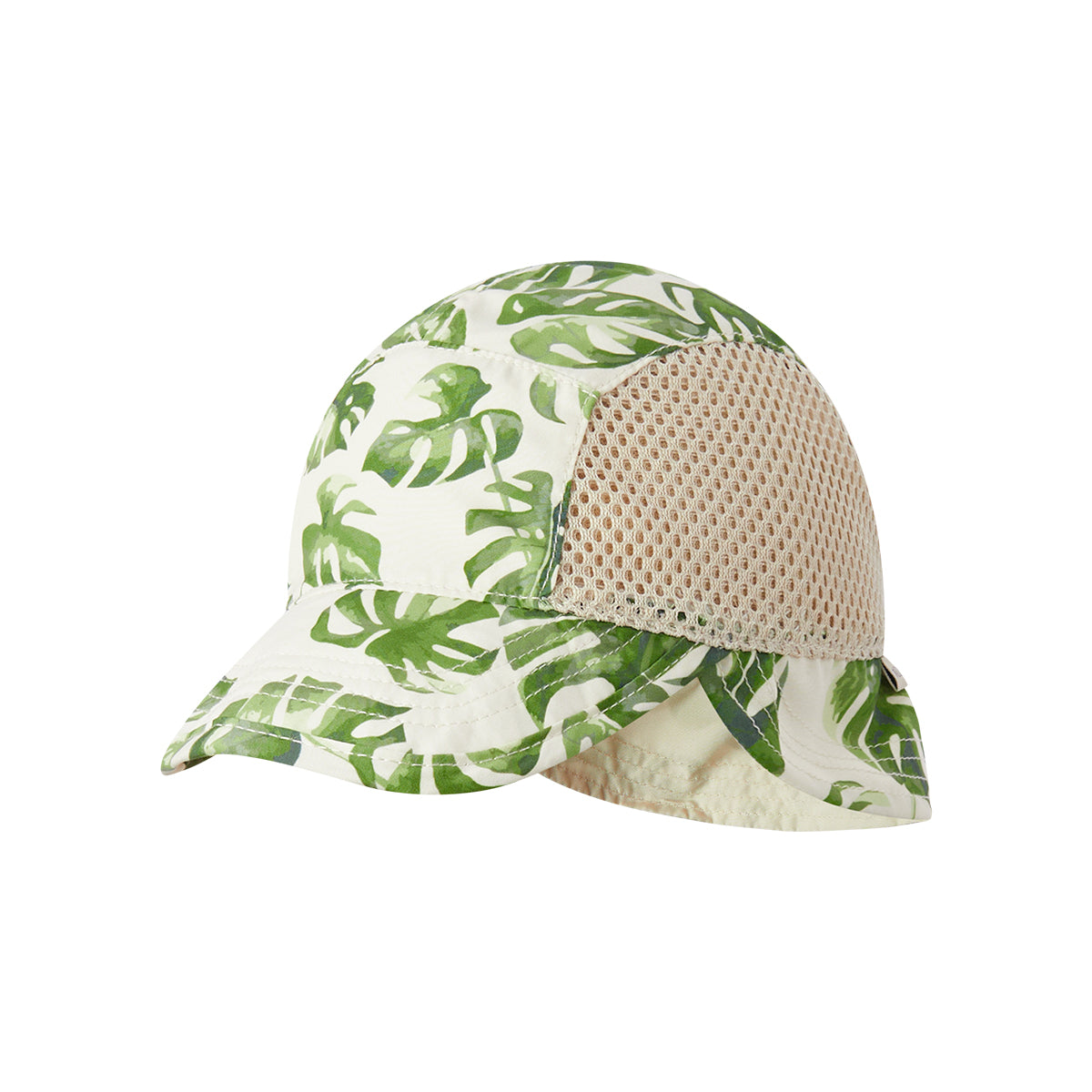 Milkbarn Kids Polyester Outdoor Explorer Hat baby Accessories Hat in Island Leaf fabric Front