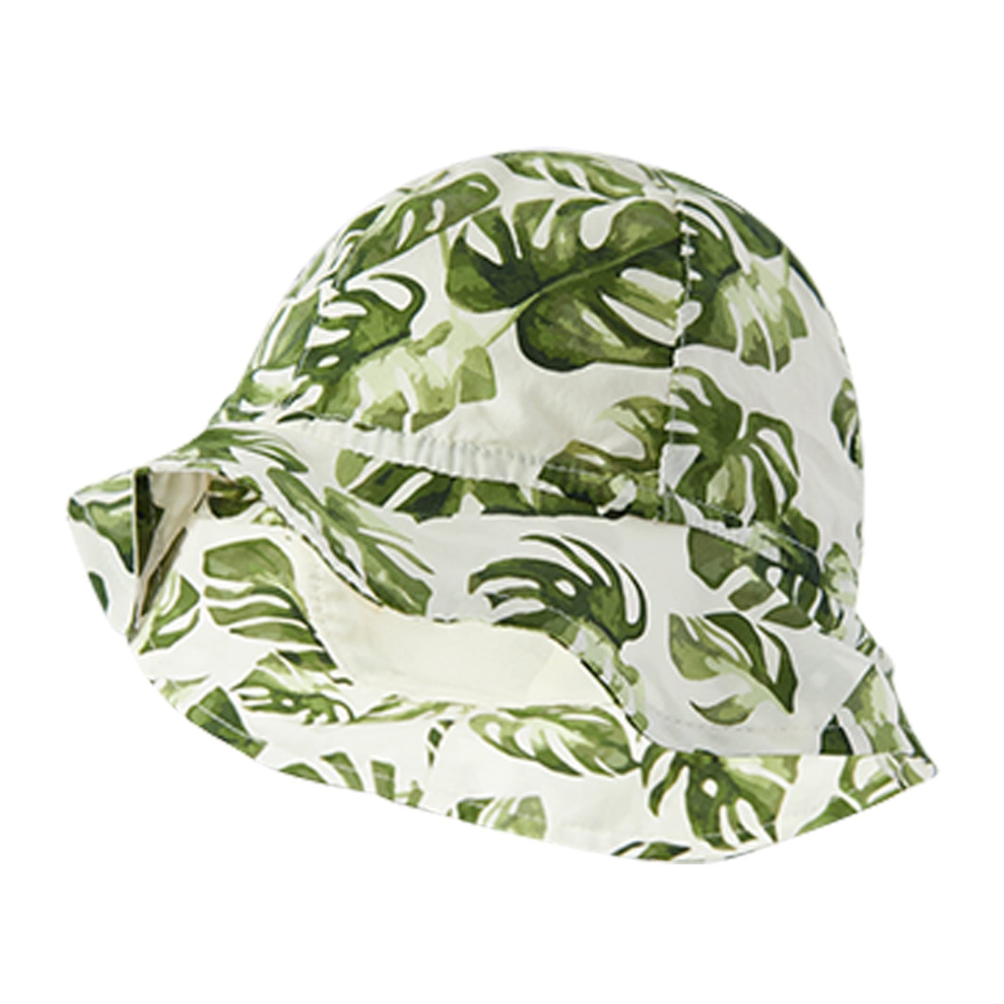 Milkbarn Kids Cotton Sunshine Peekaboo Hat baby Accessories Hat in Island Leaf fabric Front