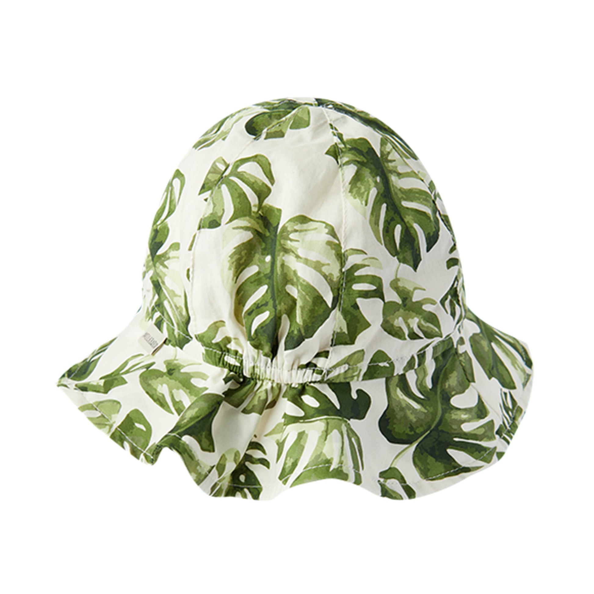 Milkbarn Kids Cotton Sunshine Peekaboo Hat baby Accessories Hat in Island Leaf fabric Back