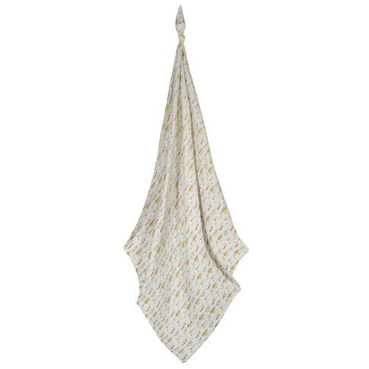 Milkbarn Vintage Trailers organic cotton swaddle blanket, soft eco-friendly cotton swaddle for babies and toddlers