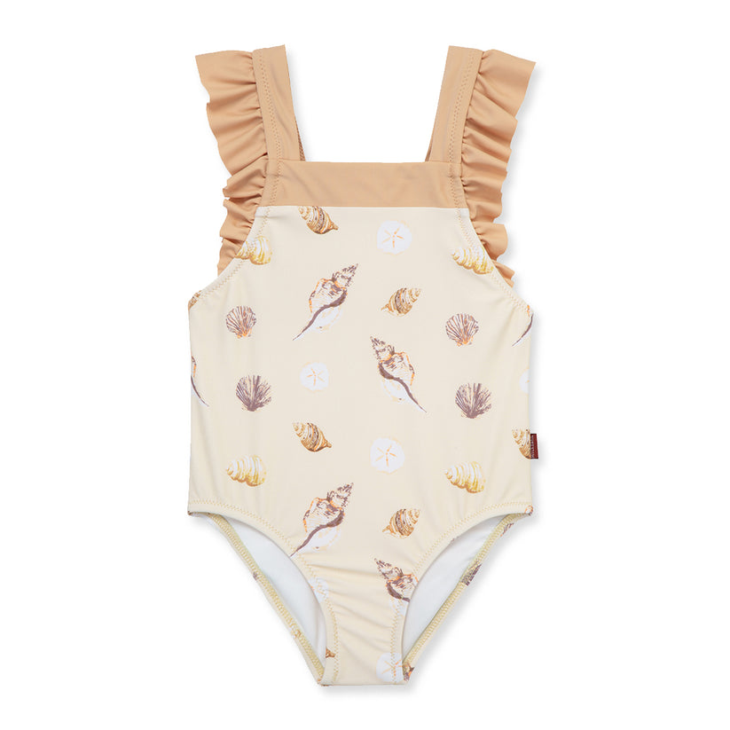 Seashells Ruffle Square Neck Swimsuit – MILKBARN