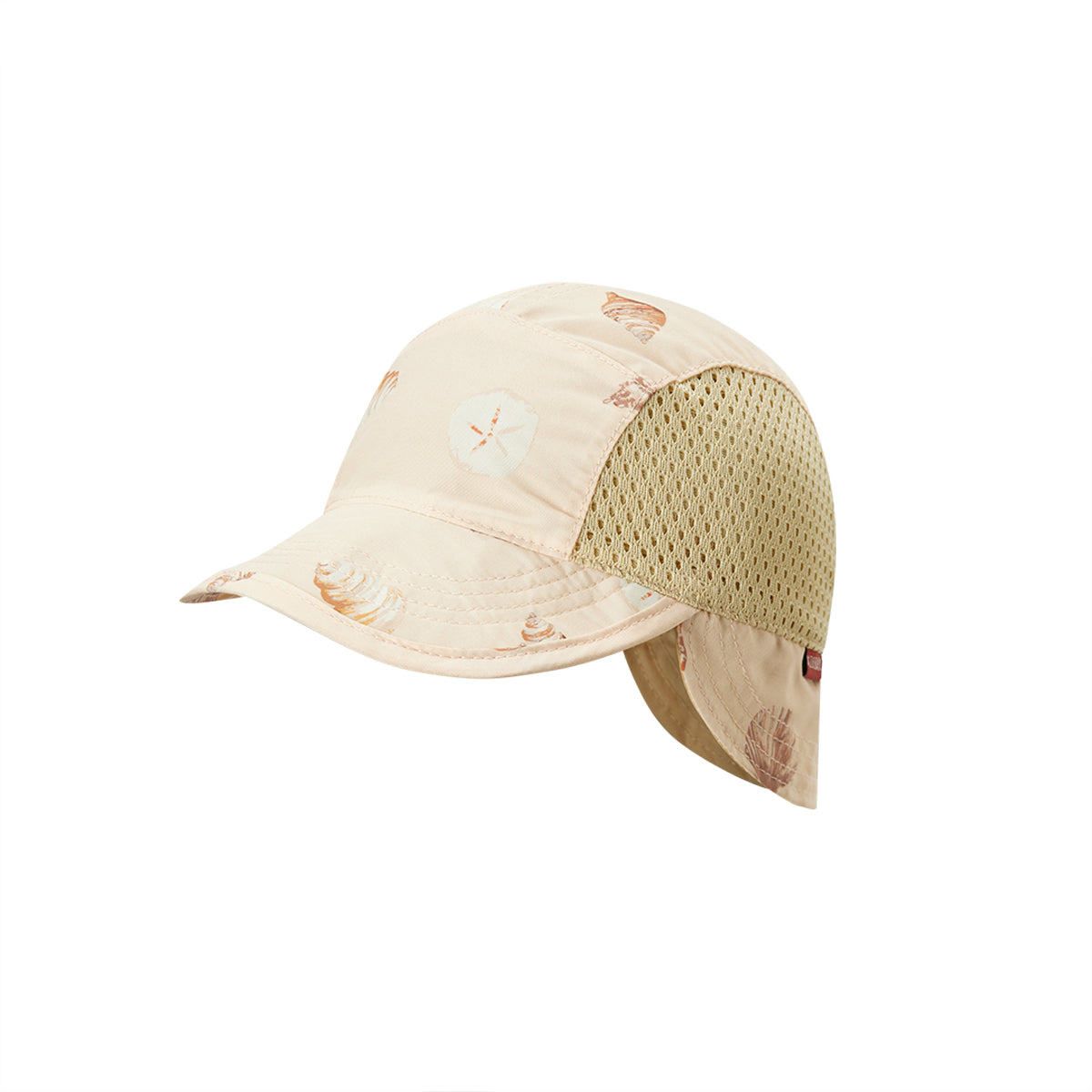 Milkbarn Kids Polyester Outdoor Explorer Hat baby Accessories Hat in Seashells fabric Front