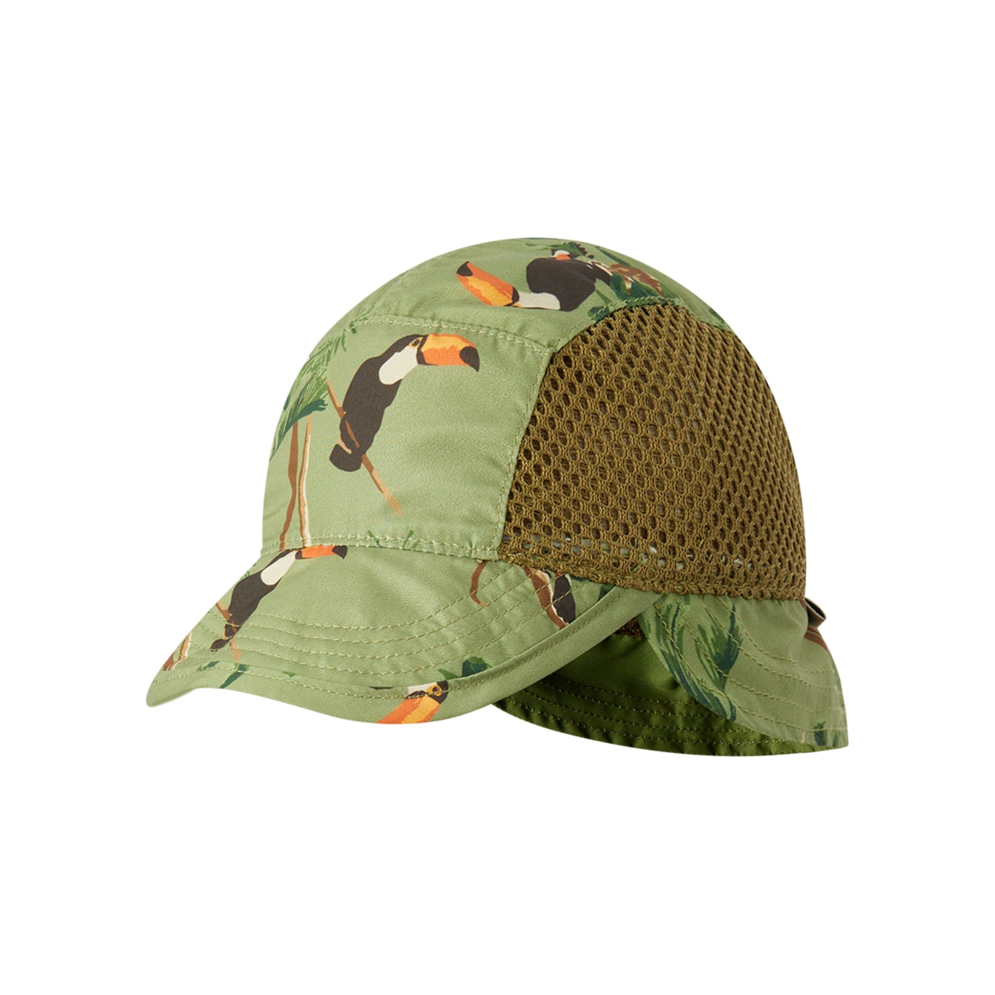 Milkbarn Kids Polyester Outdoor Explorer Hat baby Accessories Hat in Toucan fabric Front