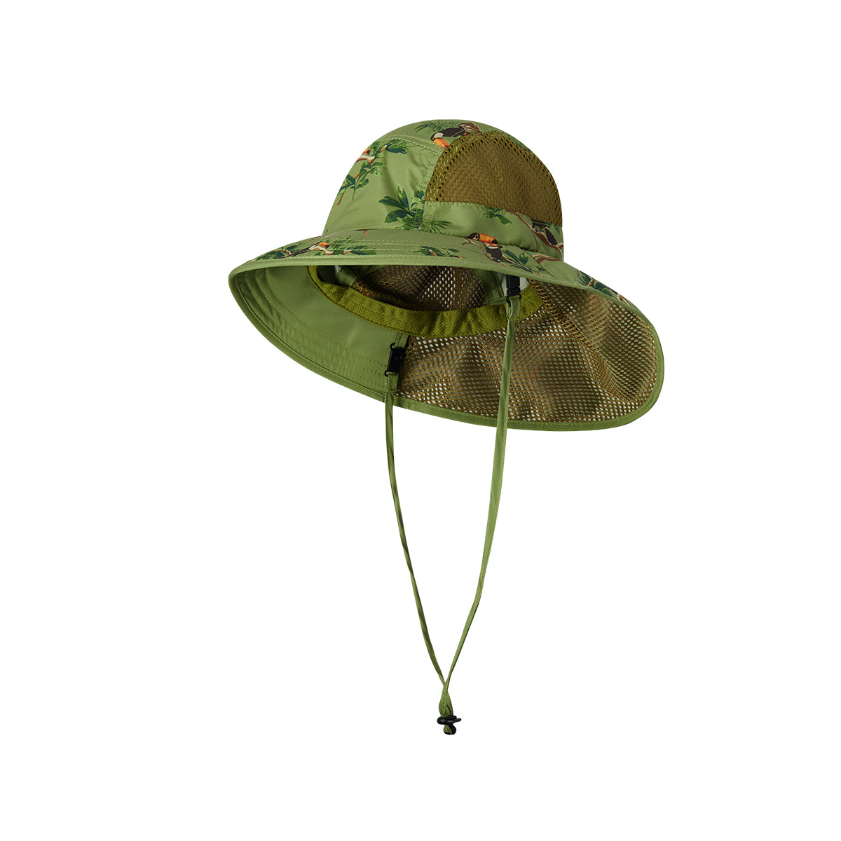 Milkbarn Kids Polyester Sun Safety Play Hat baby Accessories Hat in Toucan fabric Front